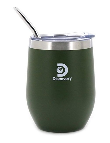 Mate Discovery Con Bombilla Y Tapa 350ml Inoxidable Asfl70