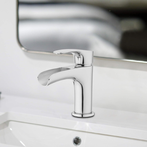 H07l-412-av-ch - Grifo Para Lavabo De Baño, Cascada De Una M
