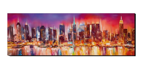 Cuadro Decorativo Nueva York Artistico 120 X 40 Cm 1 Pieza