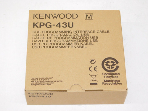 New Kenwood Kpg-43u Usb 12 Pin Programming Cable Oem Mob Ddf