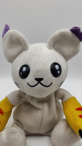 Digimon Gatomon Tailmon Bandai Muñeco Vintage Blanco, Amarillo, Morado (Usado)