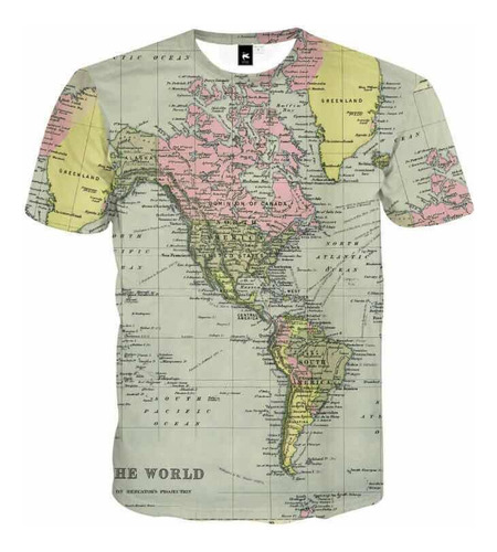 English Geographic Map Print Tee