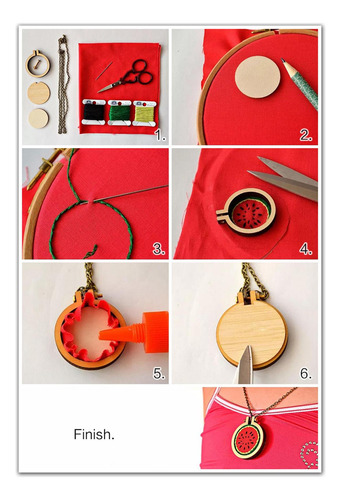 Pequeño Aro De Bordado Diy Colgante De Mini 16 Piezas
