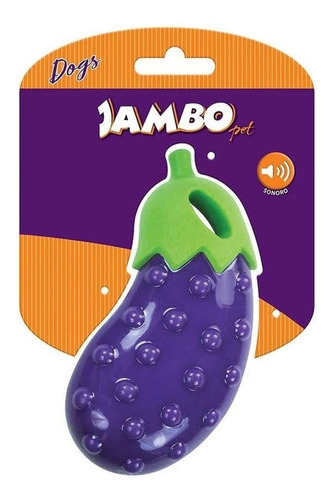 Imagem 1 de 1 de Brinquedo De Cachorro Mordedor Vegetal Sound Berinjela Jambo