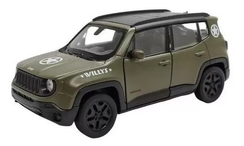 Miniatura Jeep Renegade Exercito Militar - Em Metal
