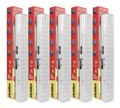 Luz Emergencia Led Pack X5 Atomlux 2020 Litio Slim 60 Leds 