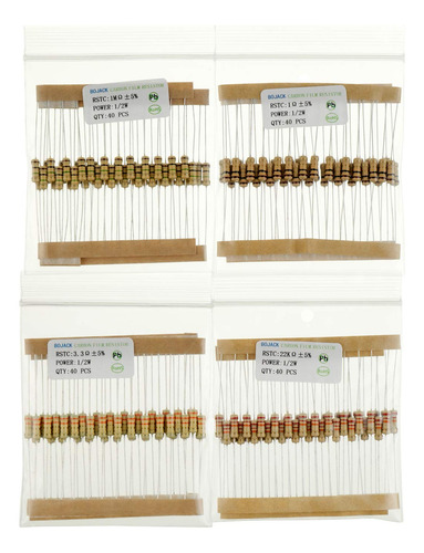 Kit De Resistores Bojack 1000 Unidades De 25 Valores De 1 Oh