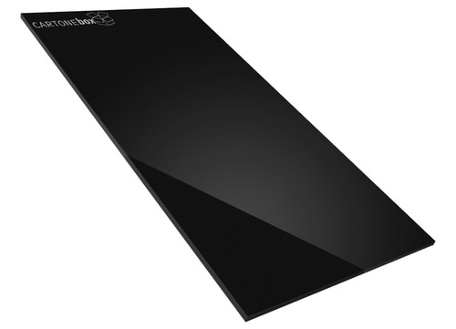 Placa Acrílico Preto Chapa 70x25,5 Cm 25,5x70 C/ 5mm