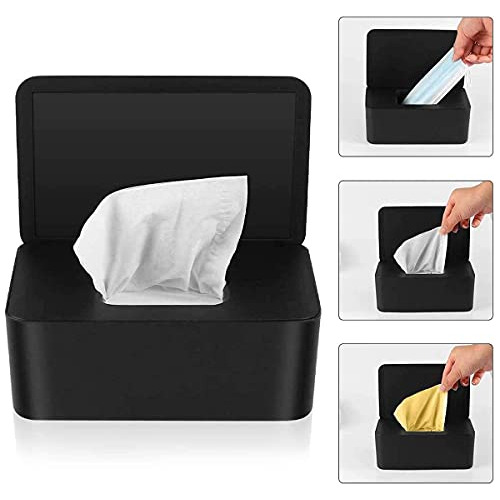 Wipes Dispenser, Dustproof Tissue Storage Box Wet Wipes...