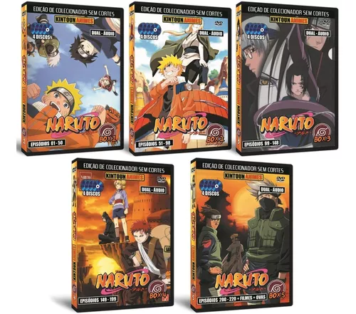 Naruto Clássico e Shippuuden Todos Os Filmes E Ovas Em Dvd