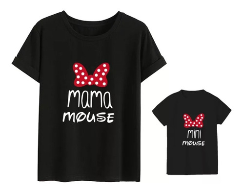 Polera Mamá E Hija Minnie Mouse (ver Descripción Para Talla)