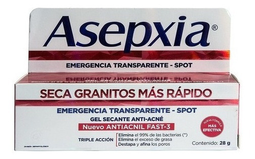 Asepxia Emergencia Spot Transparente 28g