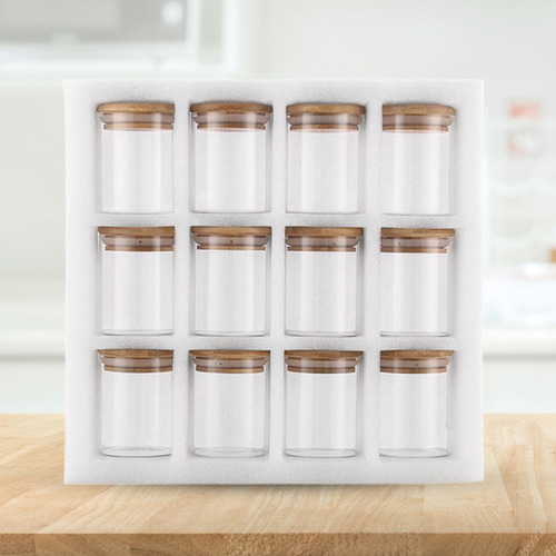 12 Uds Tarro De Almacenamiento Contenedor Tarro Recipientes