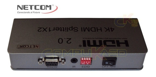 Imagen 3 de 6 de Splitter Hdmi 2.0 De 1x2 Netcom Aluminio Ultra Full Hd 3d 4k