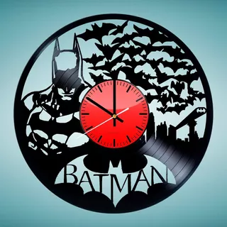 Reloj En Disco De Vinilo De Batman