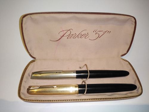 Pluma Fuente Parker 51 Oro 16k, Más Otra Sin Marca Y Más 