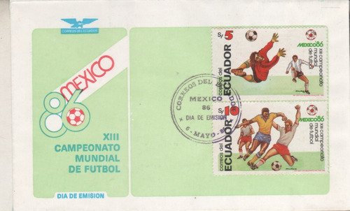Sobre De Ecuador - Campeonato Mundial Mexico - Año 1986