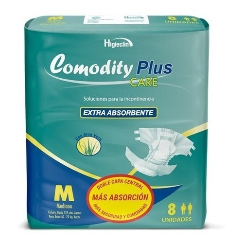 Pañal Adulto Comodity Plus Care Talla M (paq. C/ 8 Un)