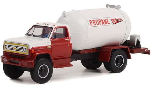 Greenlight 1-64 1985 Camion Chevrolet C-65 Pipa De Gas Blanco