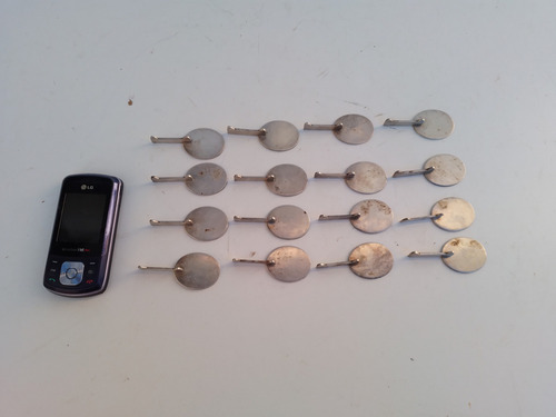 Lote De 16 Antiguos Posa Cubiertos Plata Lappas S. A. (Usado)