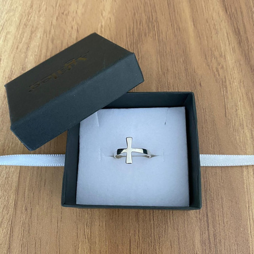 Imagen 8 de 10 de Anillo De Plata 925 Con Cruz Lisa De 12mm Agálea Joyería