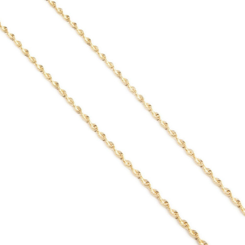 Cadena Collar Torsal 3.5mm 60cm Oro Italiano Hueco 10k Color Dorado