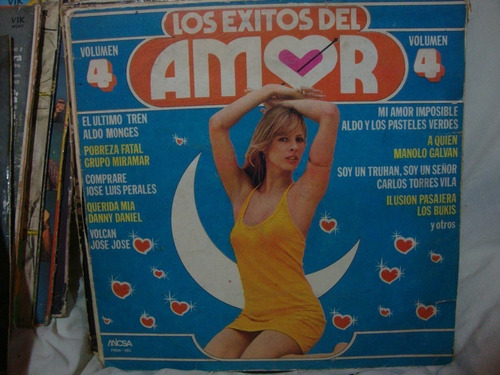 Vinilo Los Exitos Del Amor Volumen 4 Pasteles Verdes Cp1