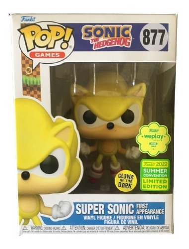 Funko Pop Sonic (super Sonic 877)