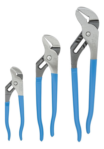 Channellock Gs-3 Juego De 3 Alicates Rectos Para Lengua Y Ra