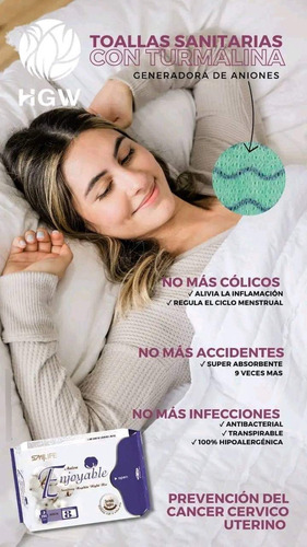 Pack De 3 Toalla Higienicas De Noche Smilife Hgw
