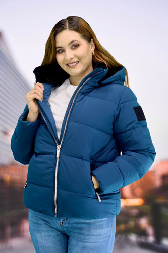 Chamarra Calvin Klein Mod. Cjbj6575 Con Gorro