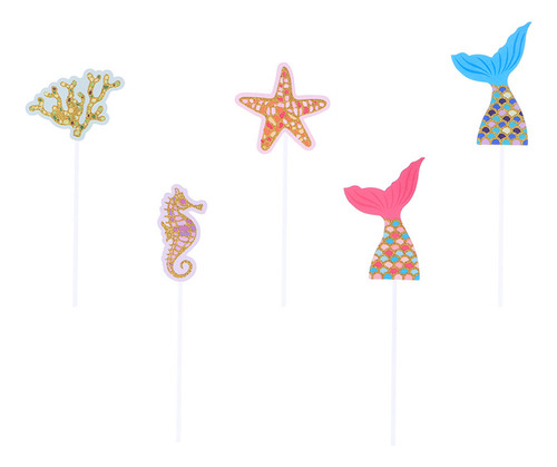 Decoraciones Doradas Para Tartas Con Forma De Cola De Sirena