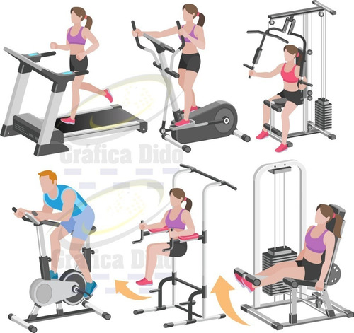 Vetor Academia Fitness Aeróbico Exercício Ai - Eps