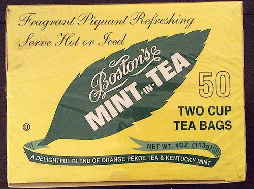 Boston's Mint-in-tea, 50 Two Cup Tea Bags (pack Of 2 Boxes),
