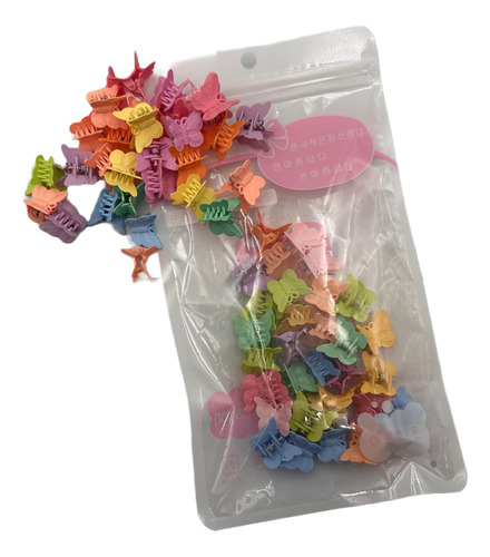 60 Mini Pinzas Para Cabello De Mariposas Pop Fashion Colores