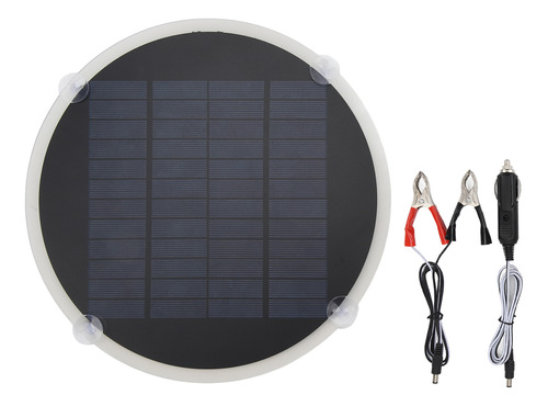 Mini Panel Solar Redondo, Placa Epoxídica Monocristalina De