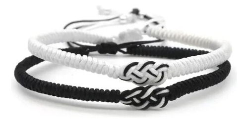 2 Pulseras Tibetanas Nudo Infinito Protección Ajustable