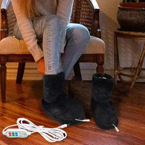 Zapatos Térmicos Suaves Felpa Lavable Cómodo Cálido Bota
