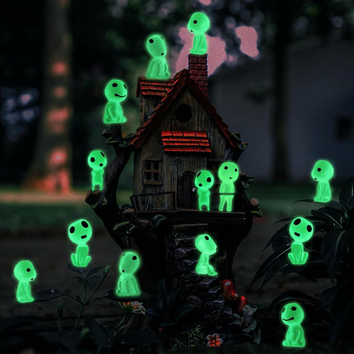 100 Pcs Luminoso Árbol Fantasma Elfos Miniatura Para Paisaje