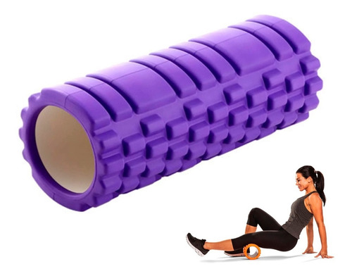 Foam Roller Rodillo Fommi Yoga Pilates Fitness Gym Morado