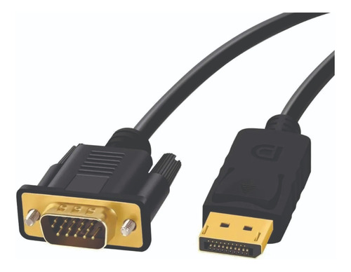 Cable Displayport A Vga 1.5 Mts Negro