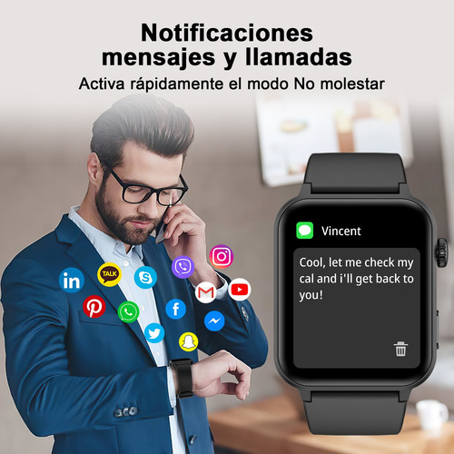 Reloj Smartwatch Inteligente Bluetooth Llamada Asistente Voz