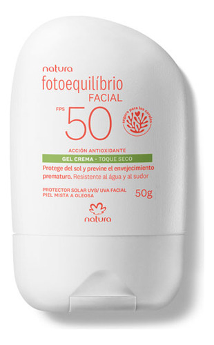 Protector Solar Facial Fps 50 Para Piel Oleosa Natura