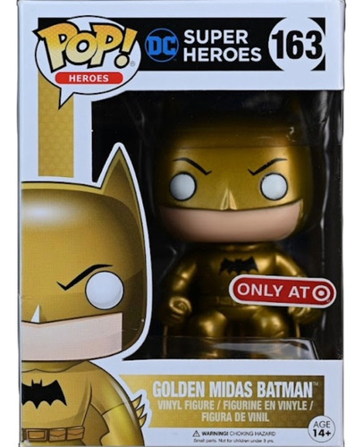 Funko Pop Heroes 163 Batman Golden Midas Target Exclusive
