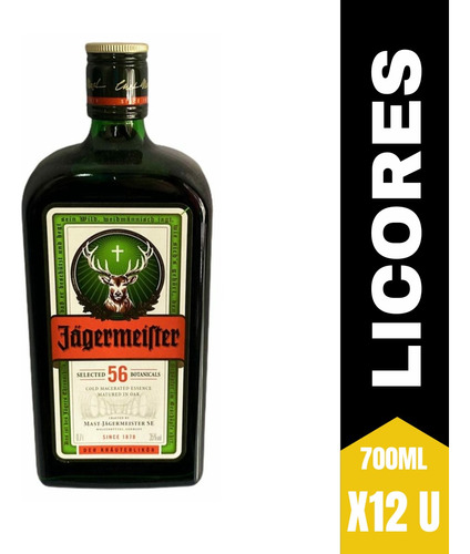 Licor Jagermeister 700ml X12 Zetta Bebidas