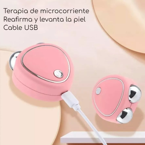Mini Masajeador Microcorriente Facial Portatil Rejuvenecedor Rosa