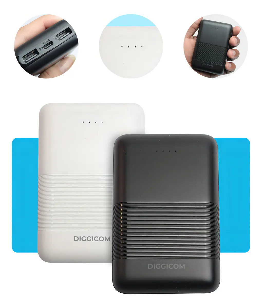 Carregador Portátil Power Bank 10.000 Mah Rápido Usb Turbo Universal Cor Sortida Diggicom