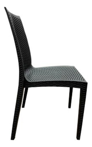 Silla De Resina Negra Pagar Hogar Gastronomía Bar Boliches