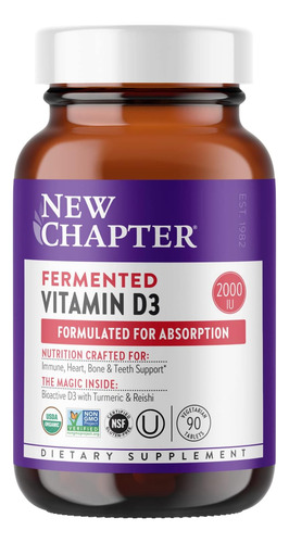 Novo Capítulo Vitamina D3, Vitamina D3 Fermentada 2.000 Ui,
