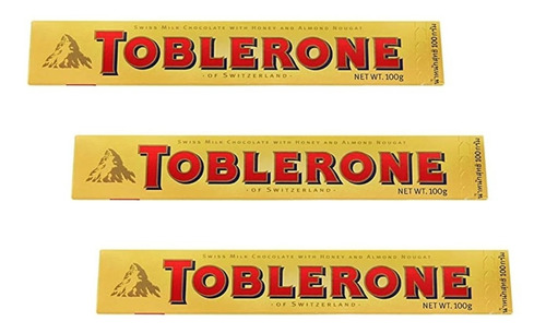 Chocolate Toblerone Suizo Triangular De 100 G X 3 Unidades